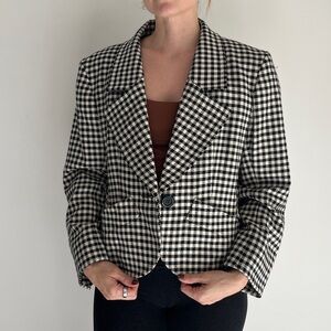 Yves Saint Laurent Rive Gauche Vintage Houndstooth Blazer